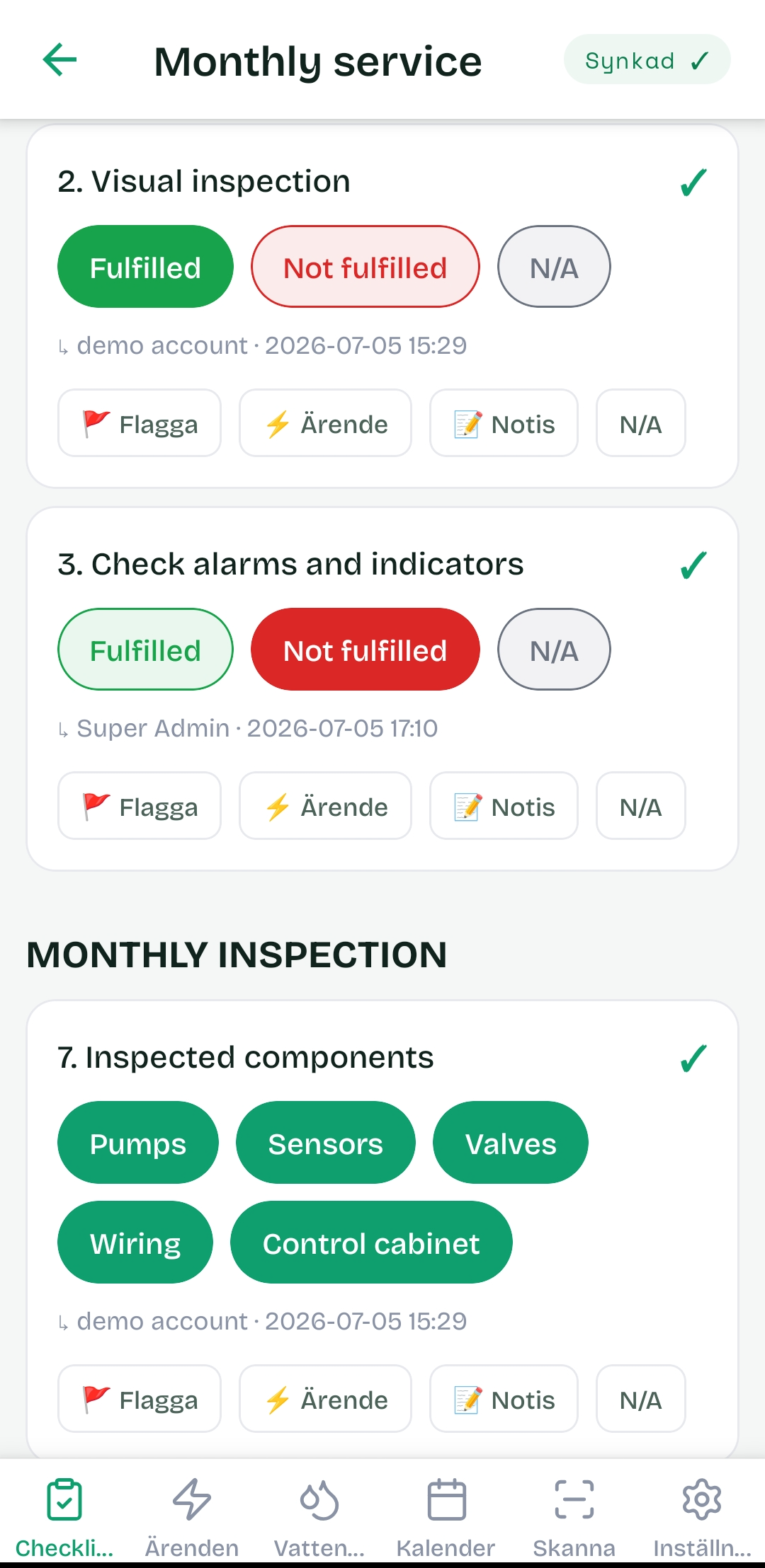 Gemensamma checklistor för hela teamet
